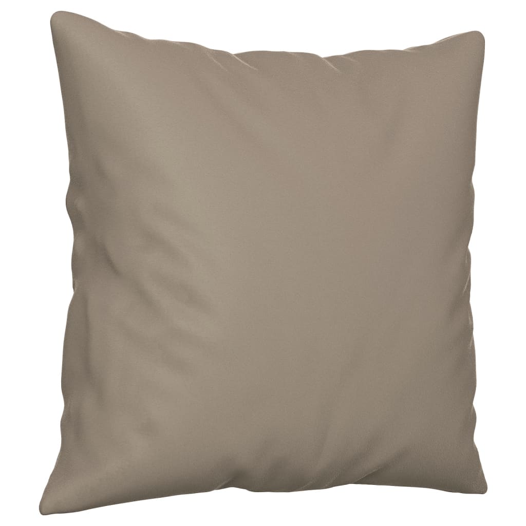 Sofá 2 lugares c/ almofadas 140 cm microfibra cinza-acastanhado