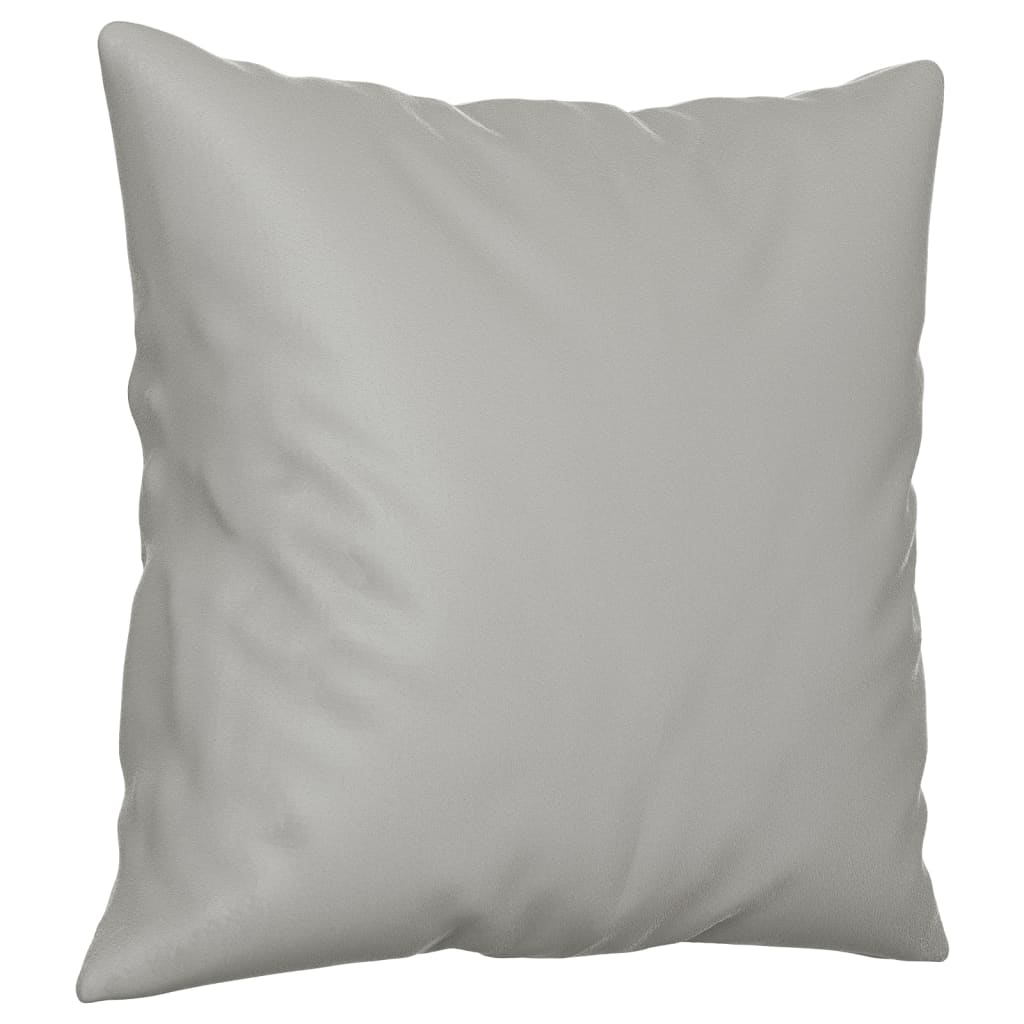 Sofá 2 lugares c/ almofadas 140 cm microfibra cinzento-claro