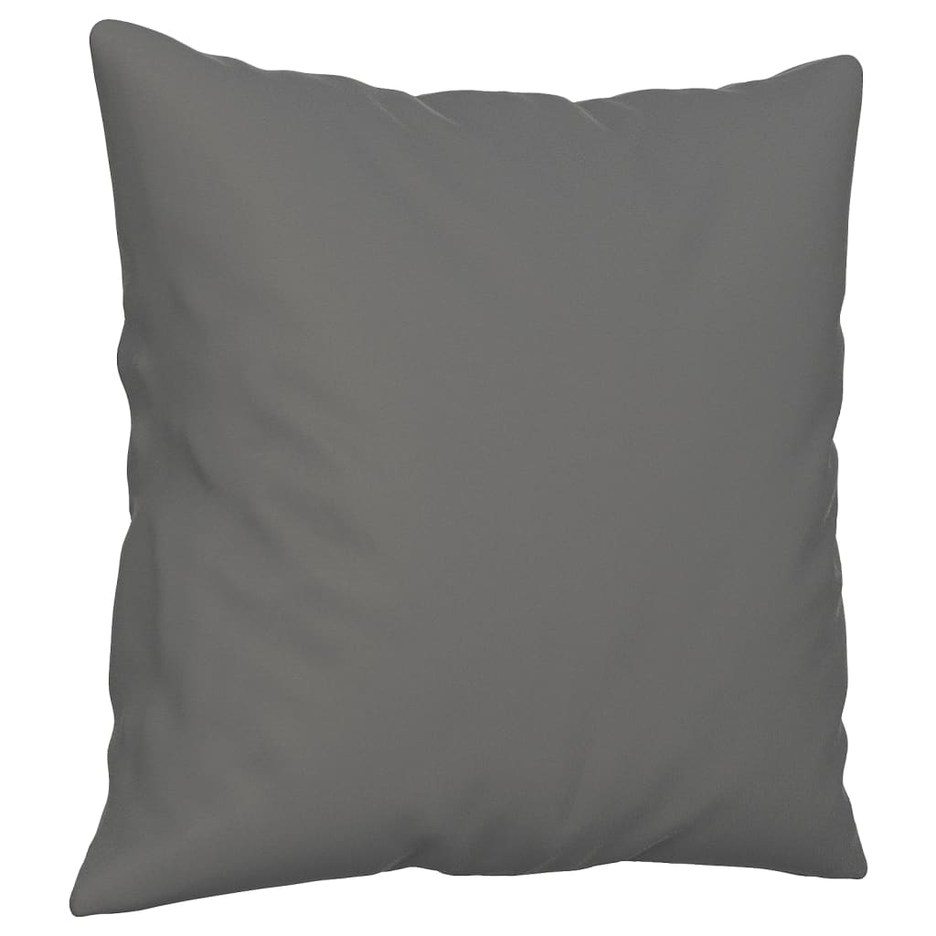 Sofá 2 lugares c/ almofadas 140 cm microfibra cinzento-escuro