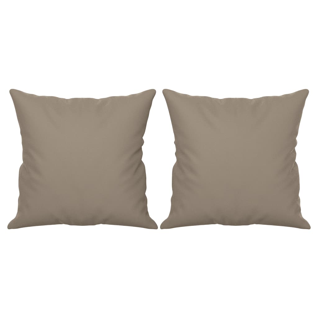 Sofá 3 lugares c/ almofadas 180 cm microfibra cinza-acastanhado