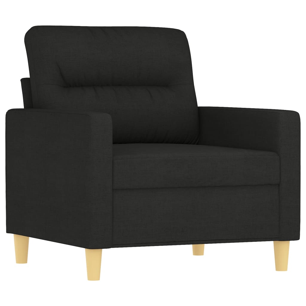 Poltrona com apoio de pés 60 cm tecido preto