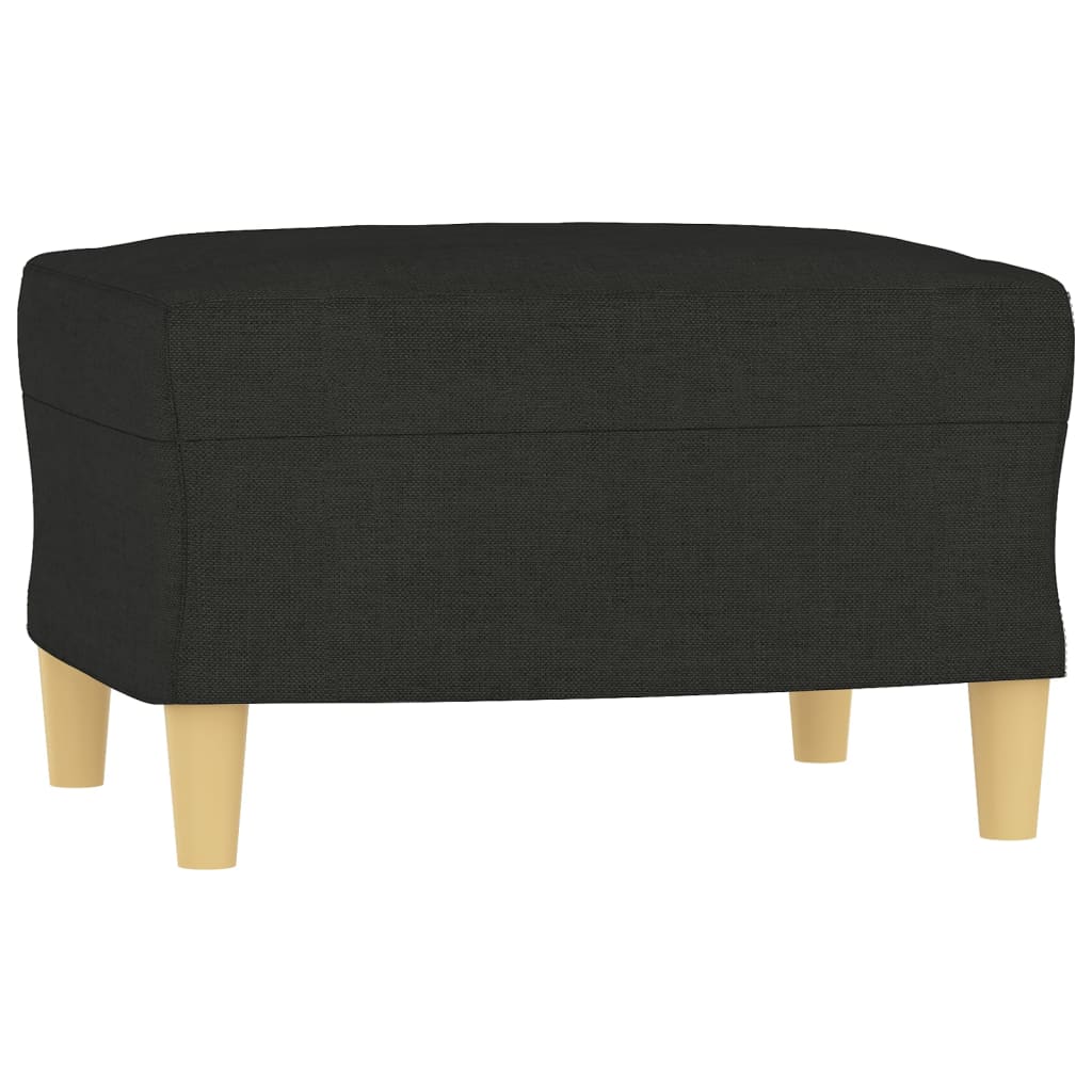 Poltrona com apoio de pés 60 cm tecido preto
