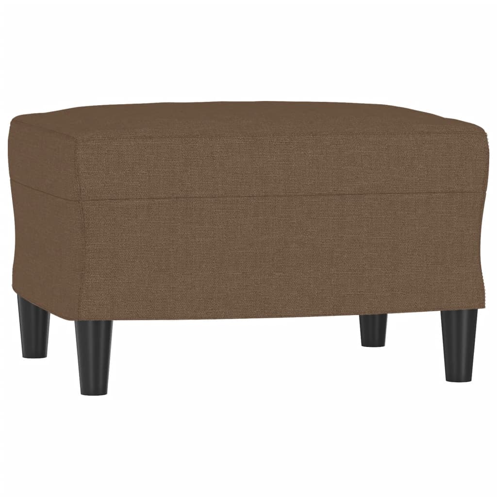 Poltrona com apoio de pés 60 cm tecido castanho