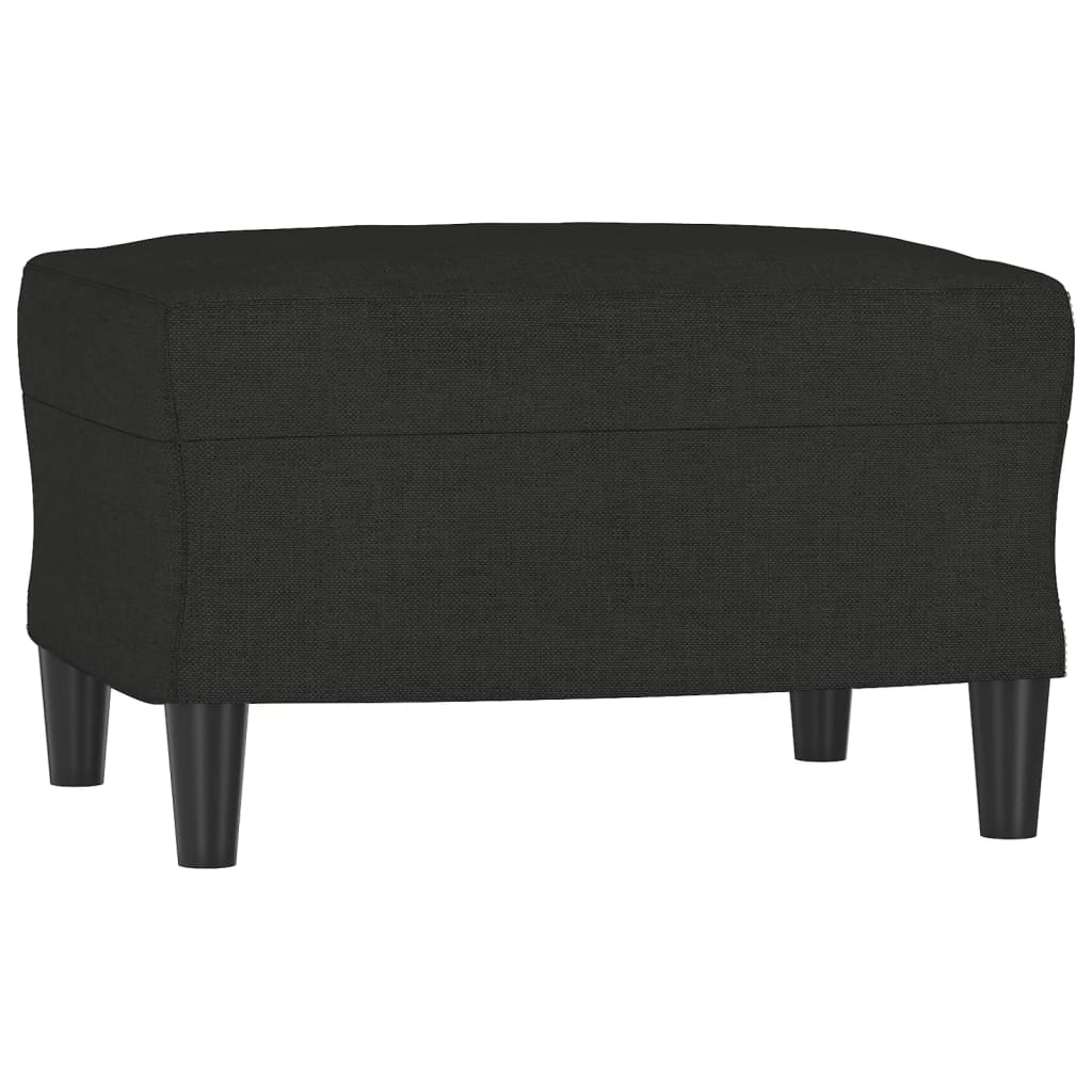 Poltrona com apoio de pés 60 cm tecido preto