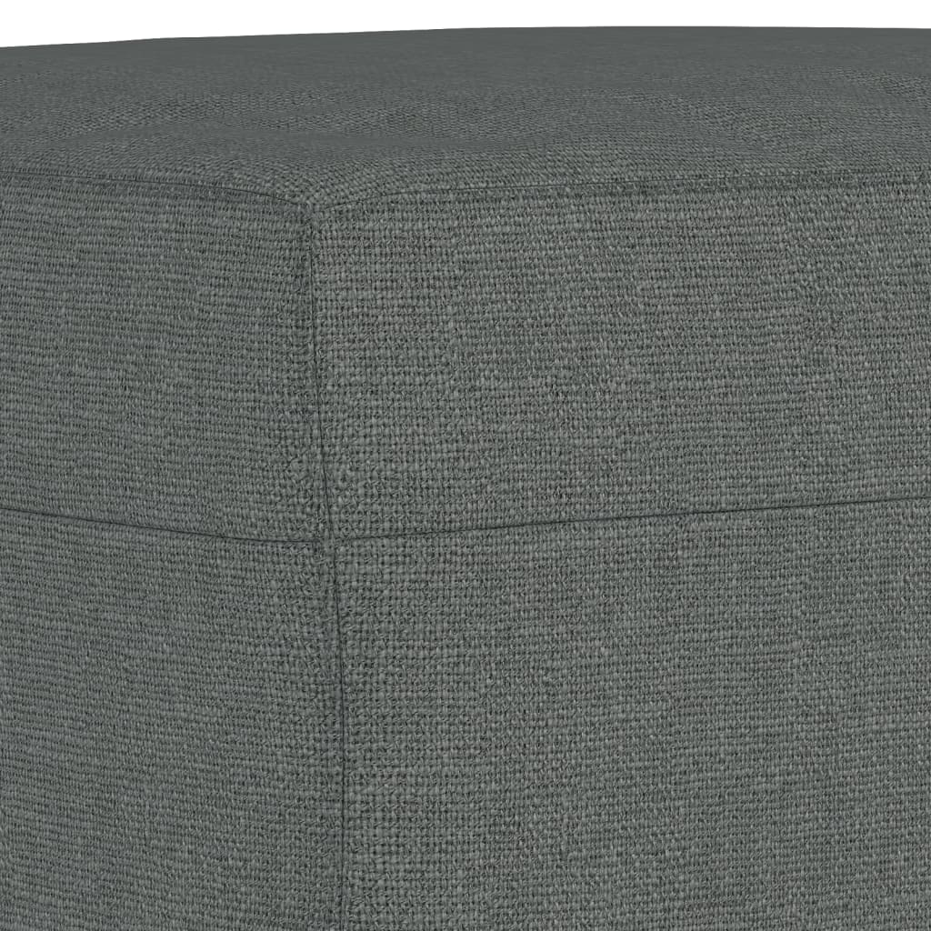 Poltrona com apoio de pés 60 cm tecido cinzento-escuro