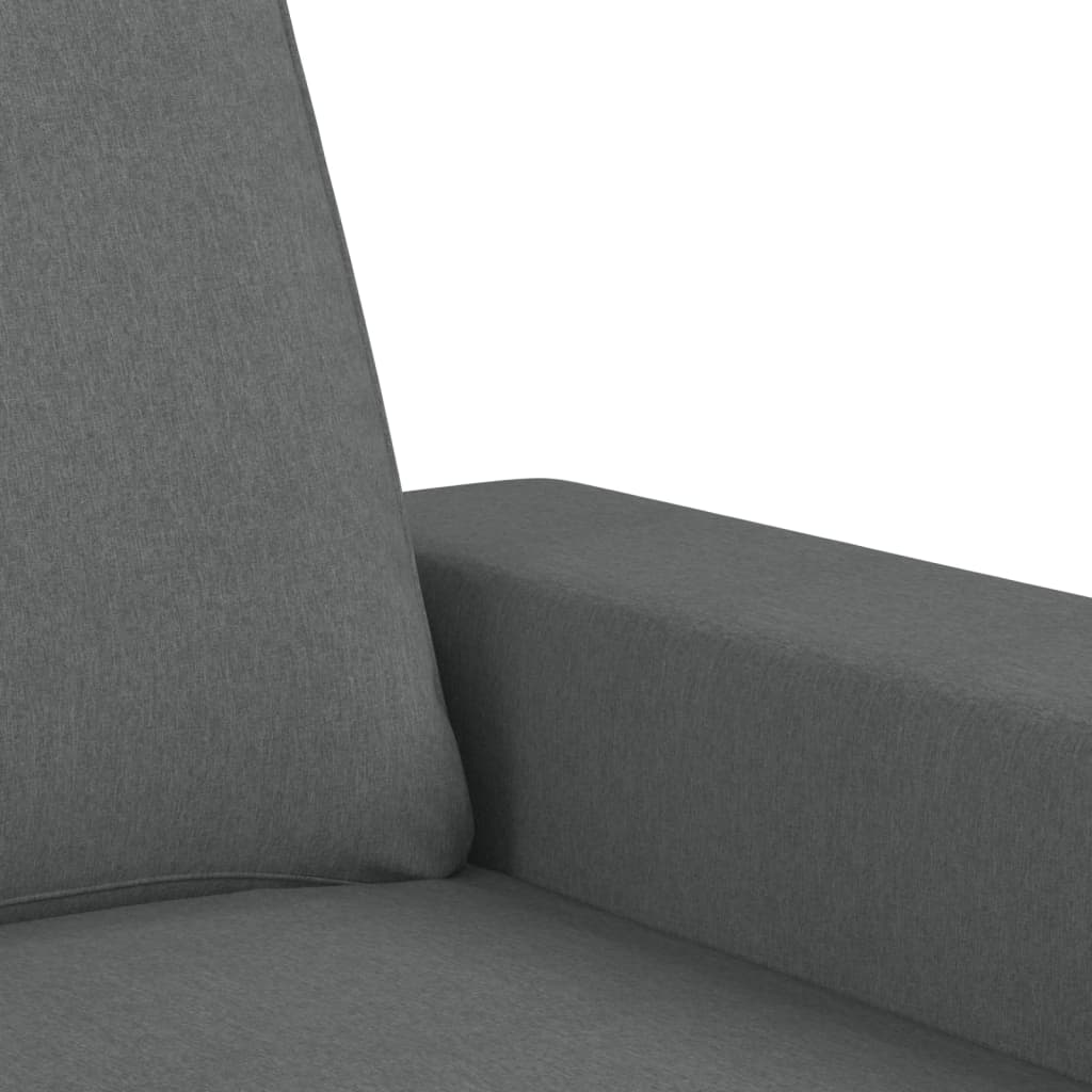 Poltrona com apoio de pés 60 cm tecido cinzento-escuro