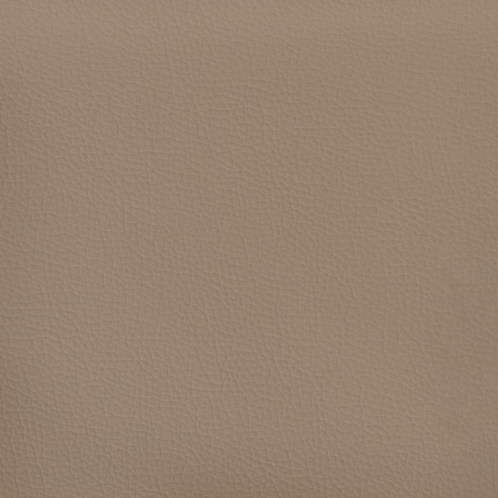 Poltrona com apoio de pés 60 cm couro artificial cappuccino
