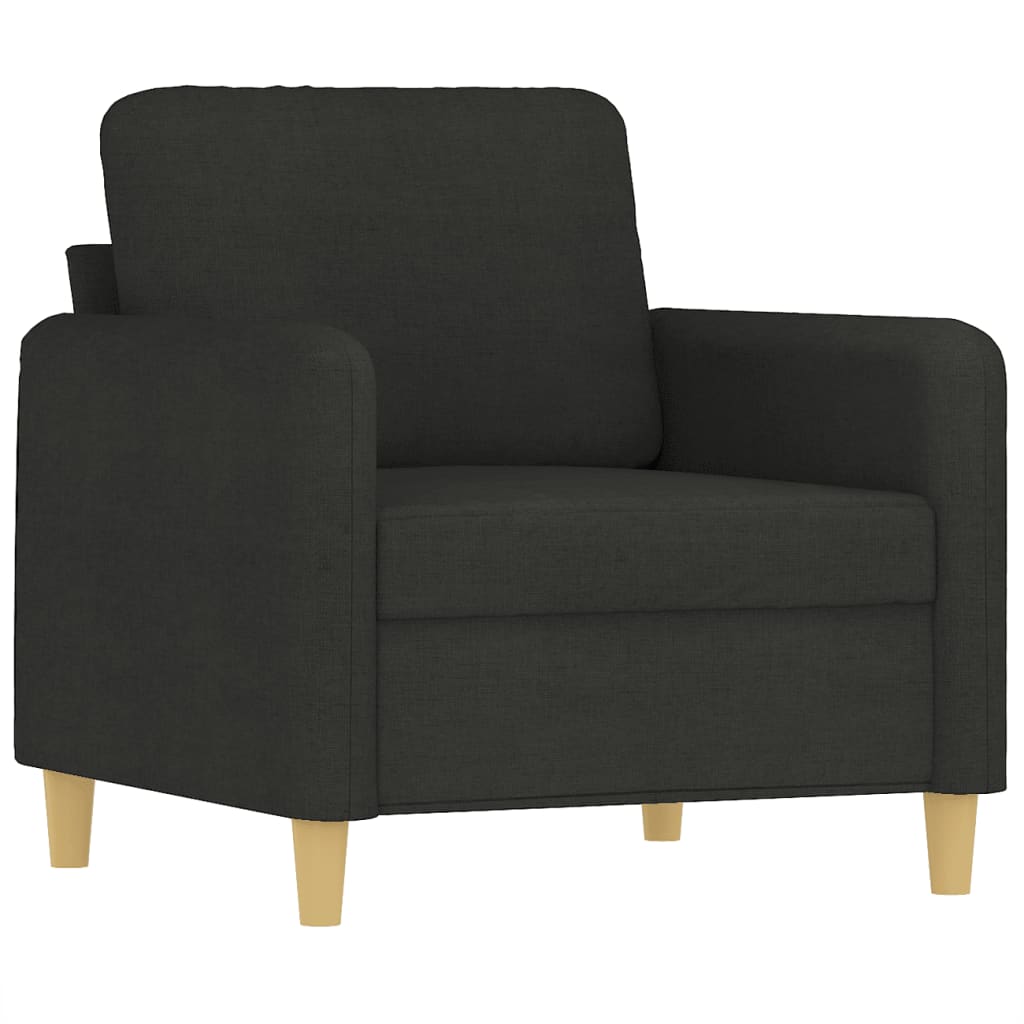 Poltrona com apoio de pés 60 cm tecido preto