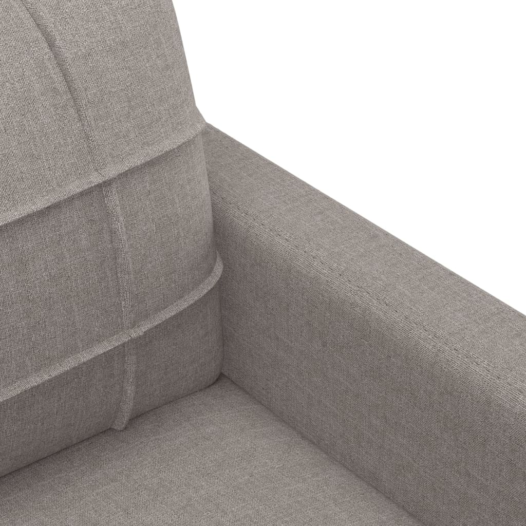 4 pcs conjunto de sofás com almofadas tecido cinza-acastanhado