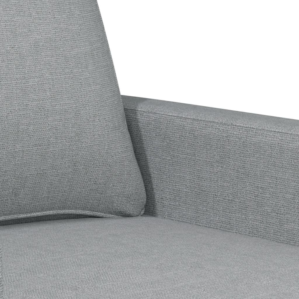 3 pcs sofa set with cushions light grey fabric