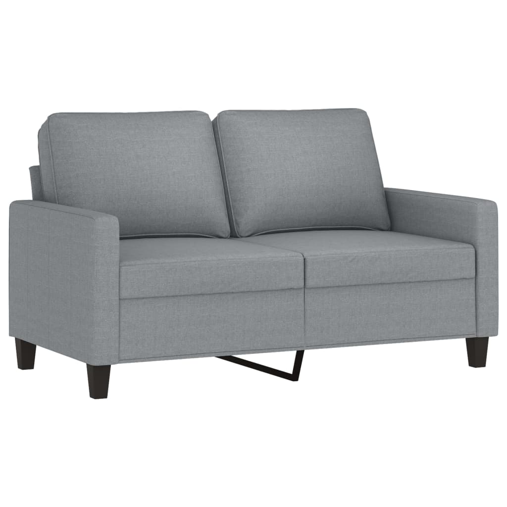 4 pcs conjunto de sofás com almofadões tecido cinzento-claro