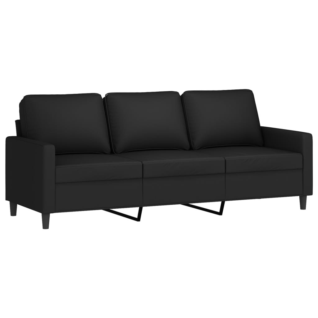 2 pcs conjunto de sofás com almofadões veludo preto