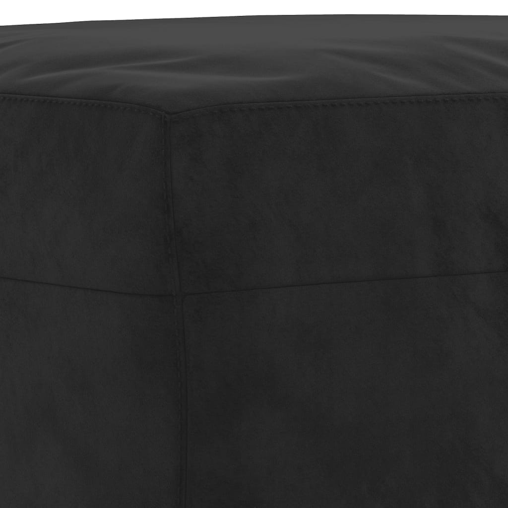 3 pcs conjunto de sofás com almofadões veludo preto