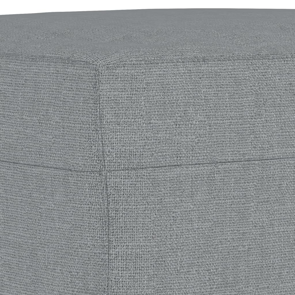 4 pcs conjunto de sofás com almofadões tecido cinzento-claro