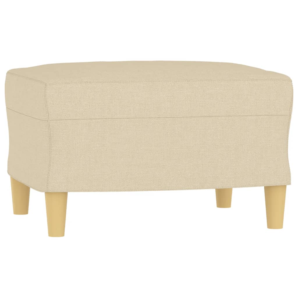 4 pcs conjunto de sofás com almofadões tecido cor creme