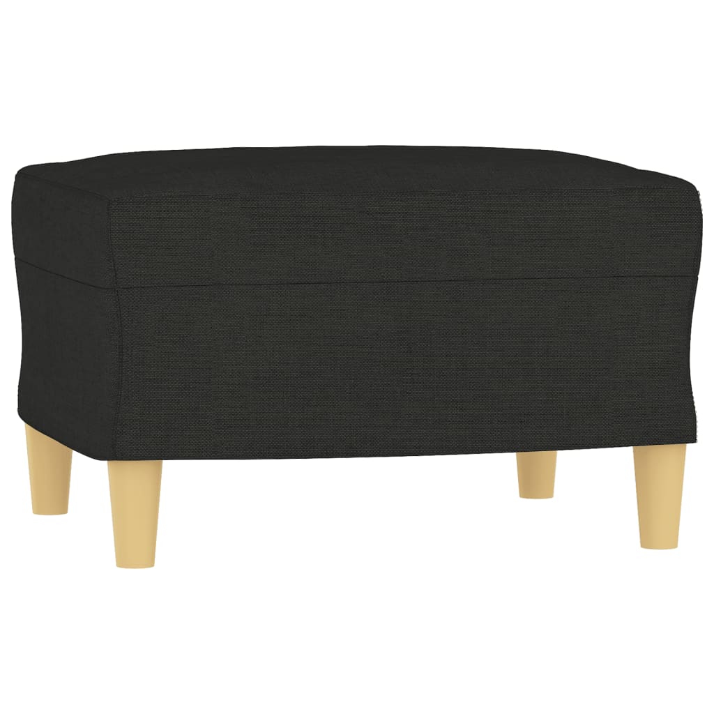 4 pcs conjunto de sofás com almofadões tecido preto