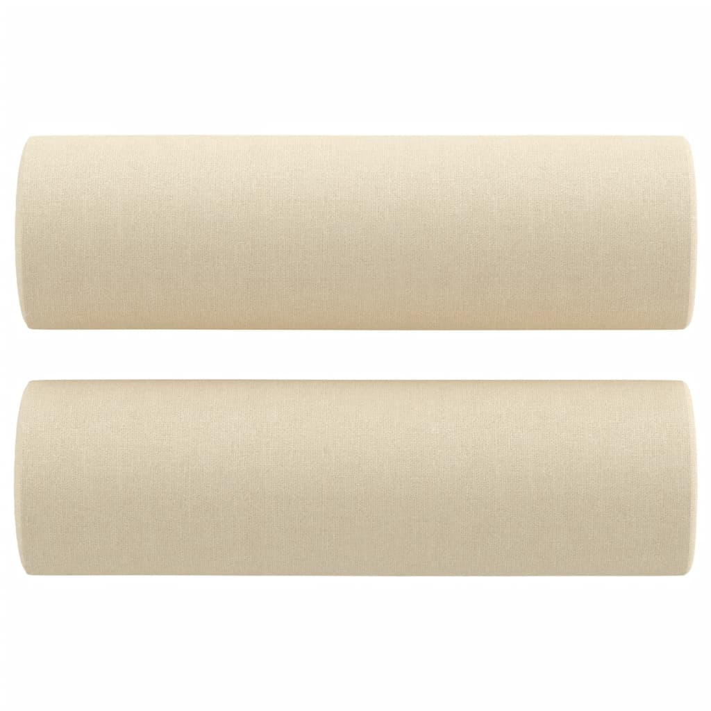 3 pcs sofa set with cushions cream color fabric