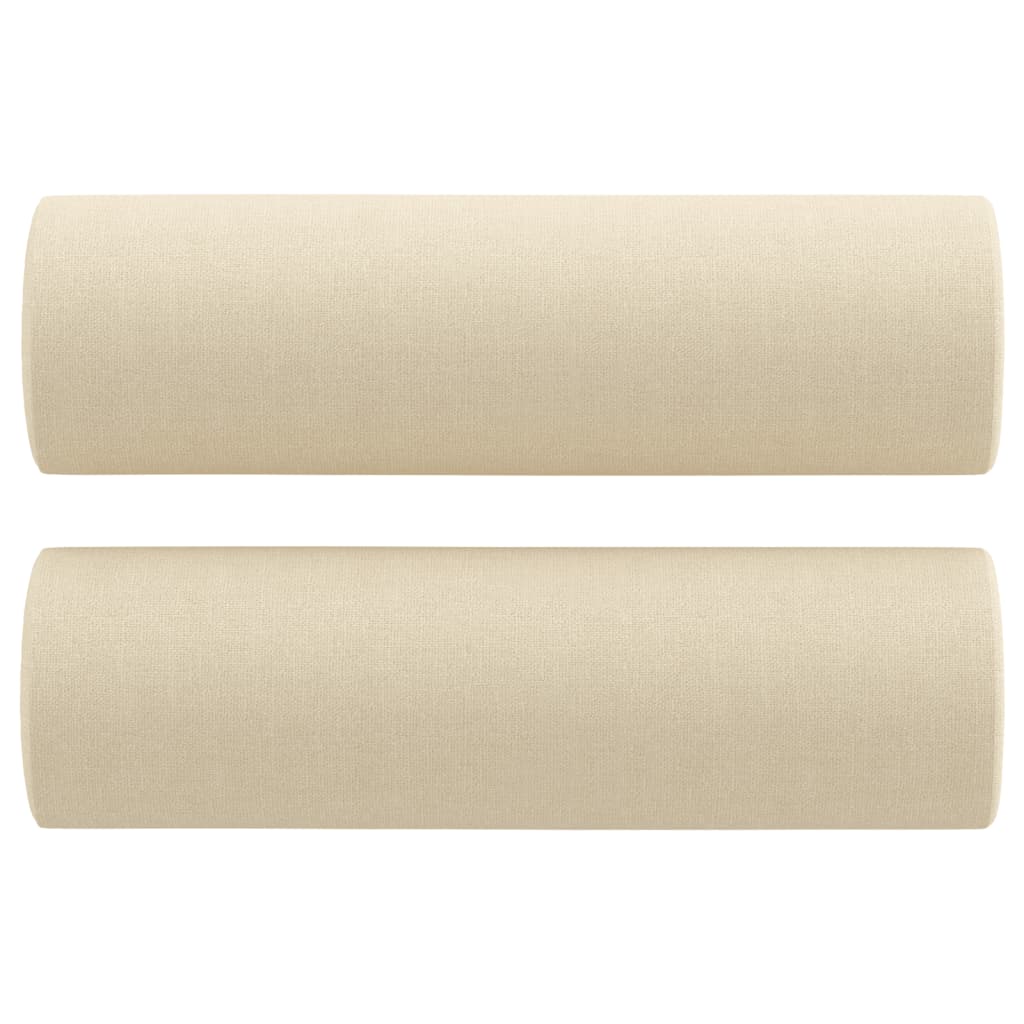 4 pcs conjunto de sofás com almofadas tecido cor creme