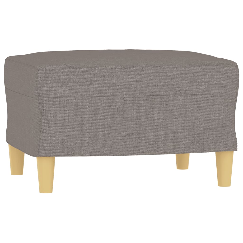 4 pcs conjunto de sofás com almofadas tecido cinza-acastanhado