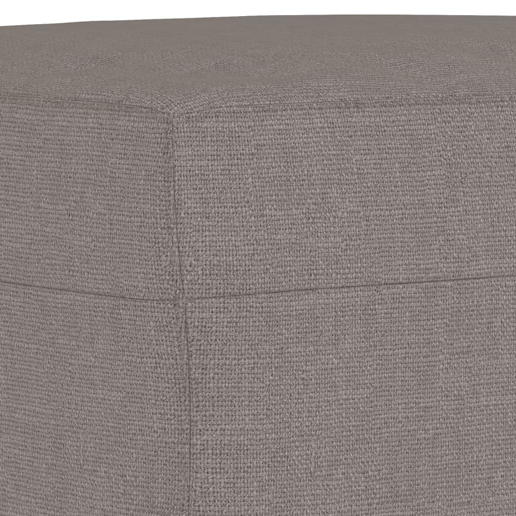 4 pcs conjunto de sofás com almofadas tecido cinza-acastanhado