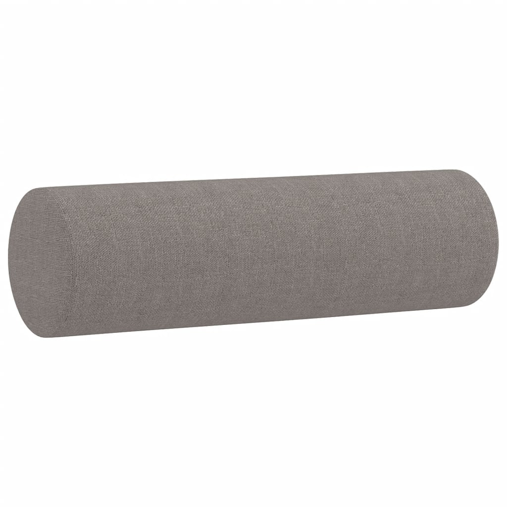 4 pcs conjunto de sofás com almofadas tecido cinza-acastanhado