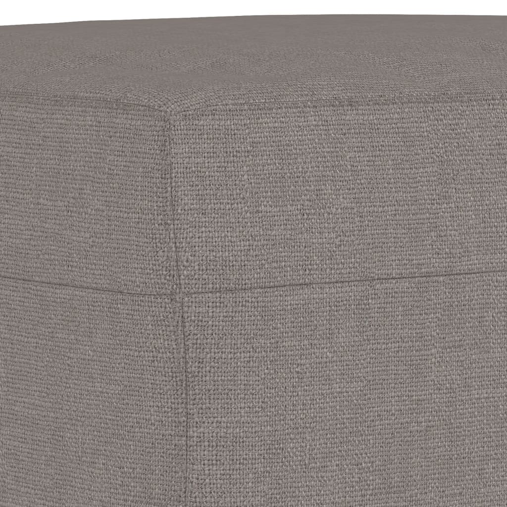 3 pcs conjunto de sofás com almofadas tecido cinza-acastanhado