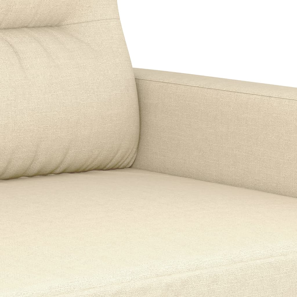 2 pcs sofa set with cushions cream color fabric