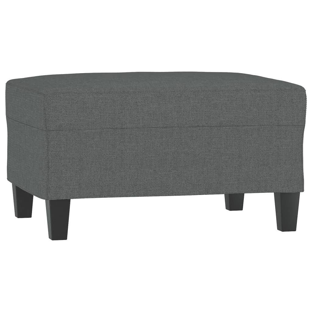 4 pcs conjunto de sofás com almofadas tecido cinzento-escuro