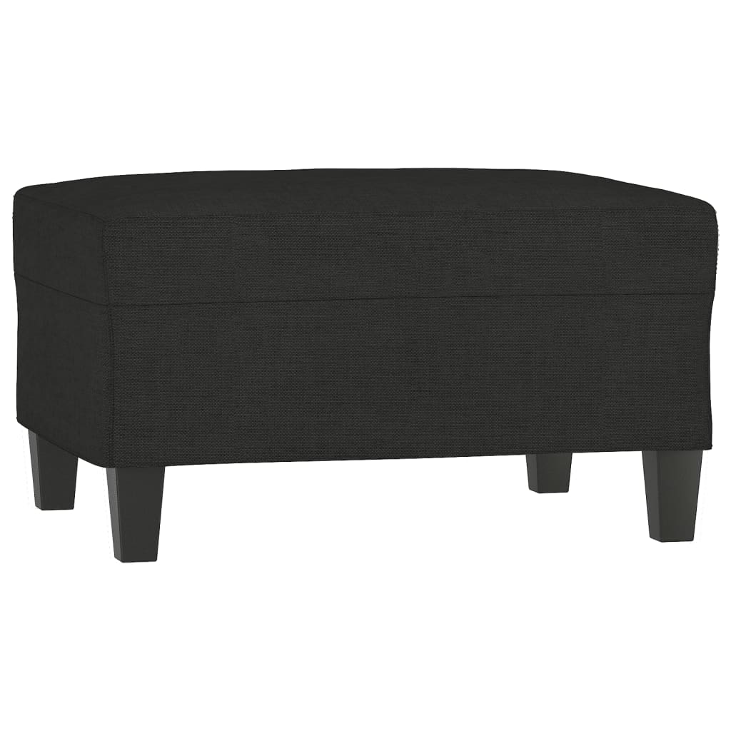 4 pcs conjunto de sofás com almofadas tecido preto