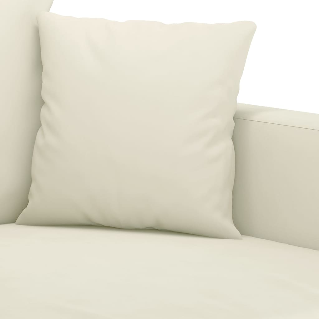 2 pcs sofa set with cream velvet cushions