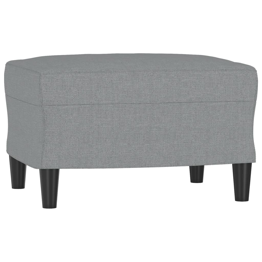 4 pcs conjunto de sofás com almofadões tecido cinzento-claro