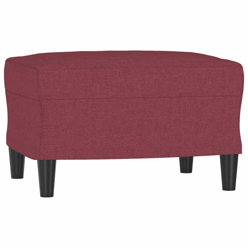 4 pcs conjunto de sofás com almofadões tecido vermelho tinto