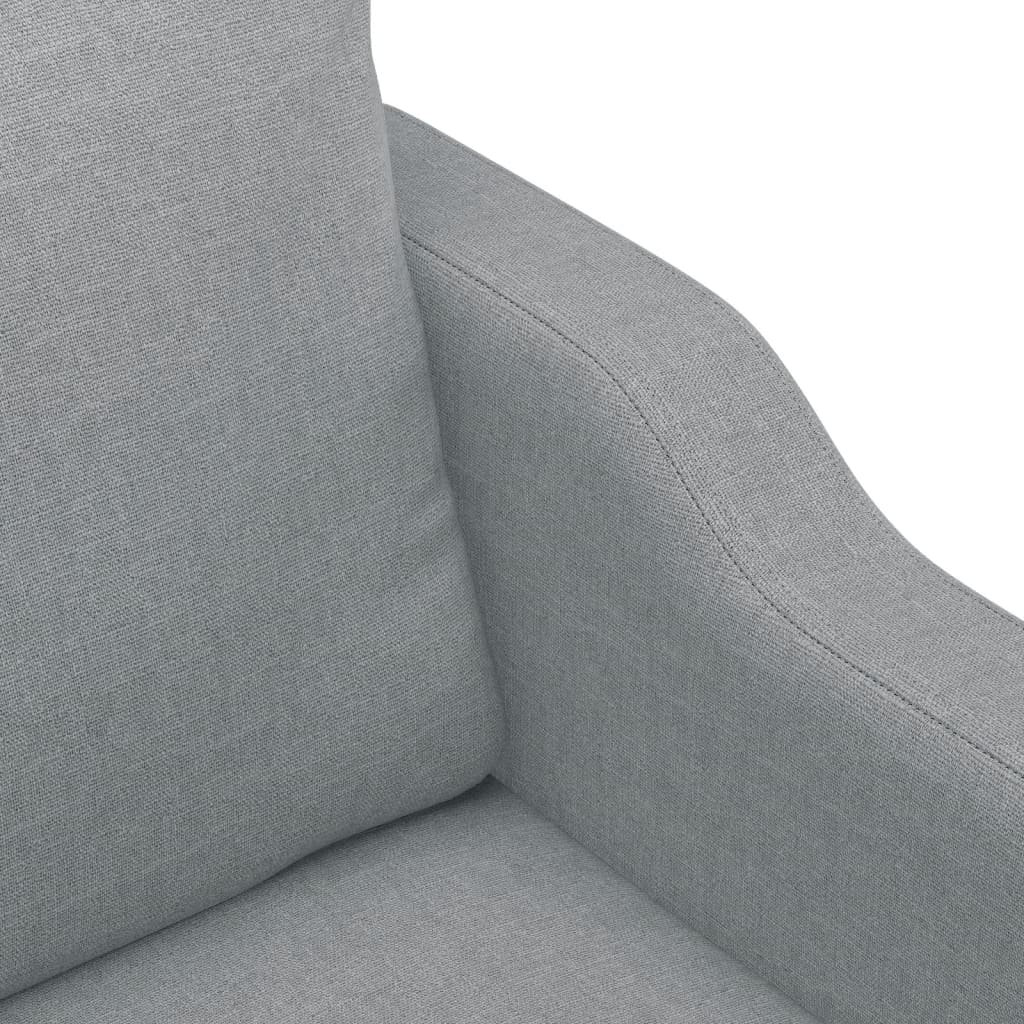 3 pcs sofa set with cushions light grey fabric
