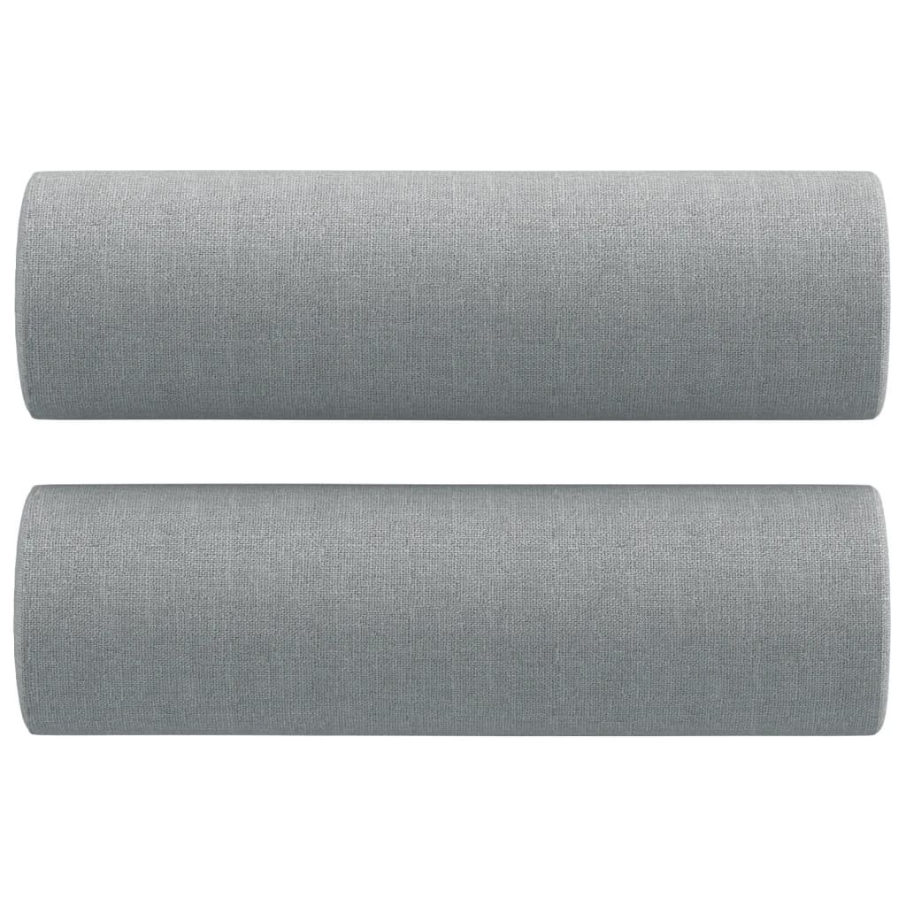 3 pcs sofa set with cushions light grey fabric