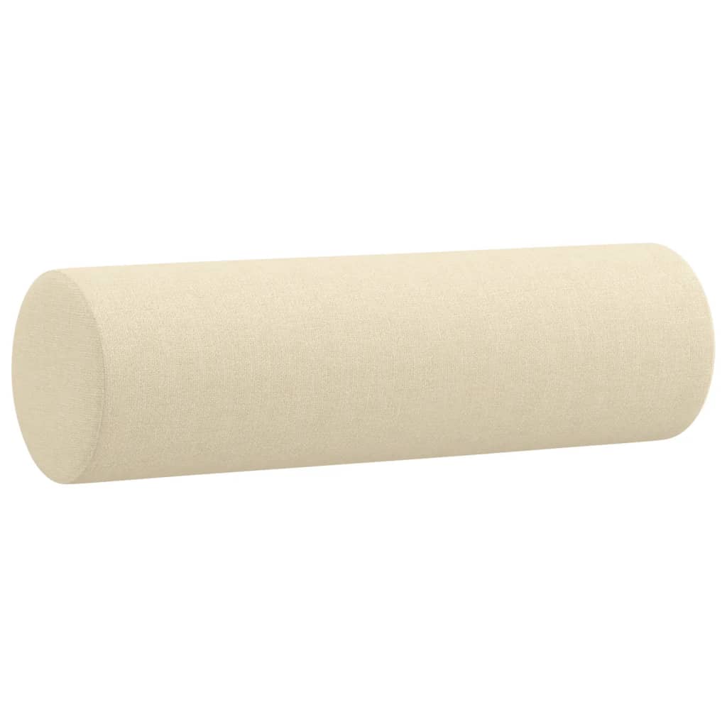 3 pcs conjunto de sofás com almofadas tecido cor creme
