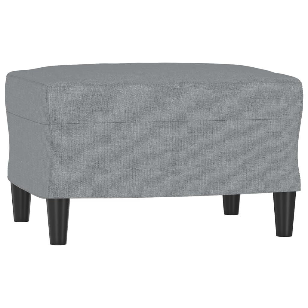 4 pcs conjunto de sofás com almofadas tecido cinzento-claro