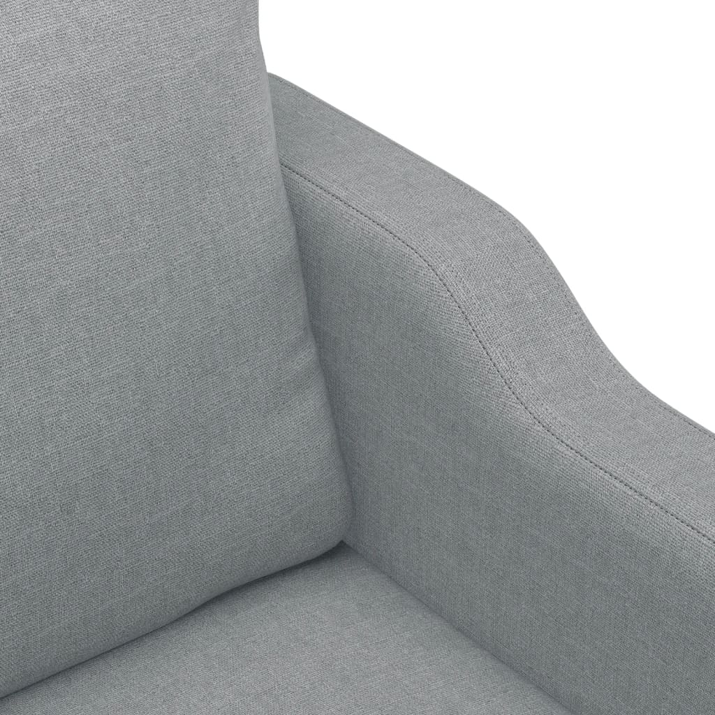 4 pcs conjunto de sofás com almofadas tecido cinzento-claro