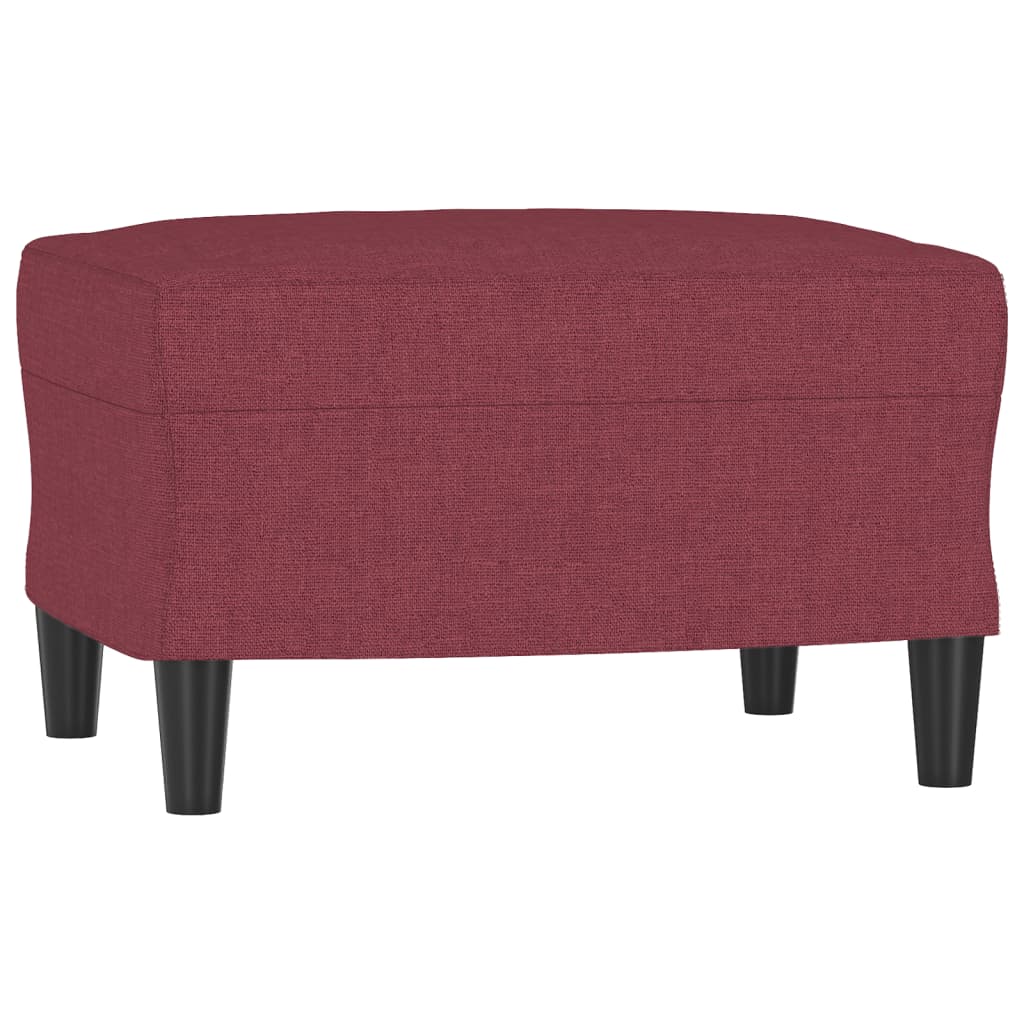 4 pcs conjunto de sofás com almofadas tecido vermelho-tinto