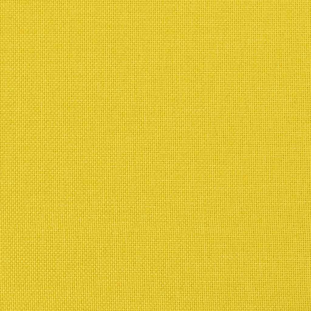 2 pcs conjunto de sofás com almofadas tecido amarelo-claro