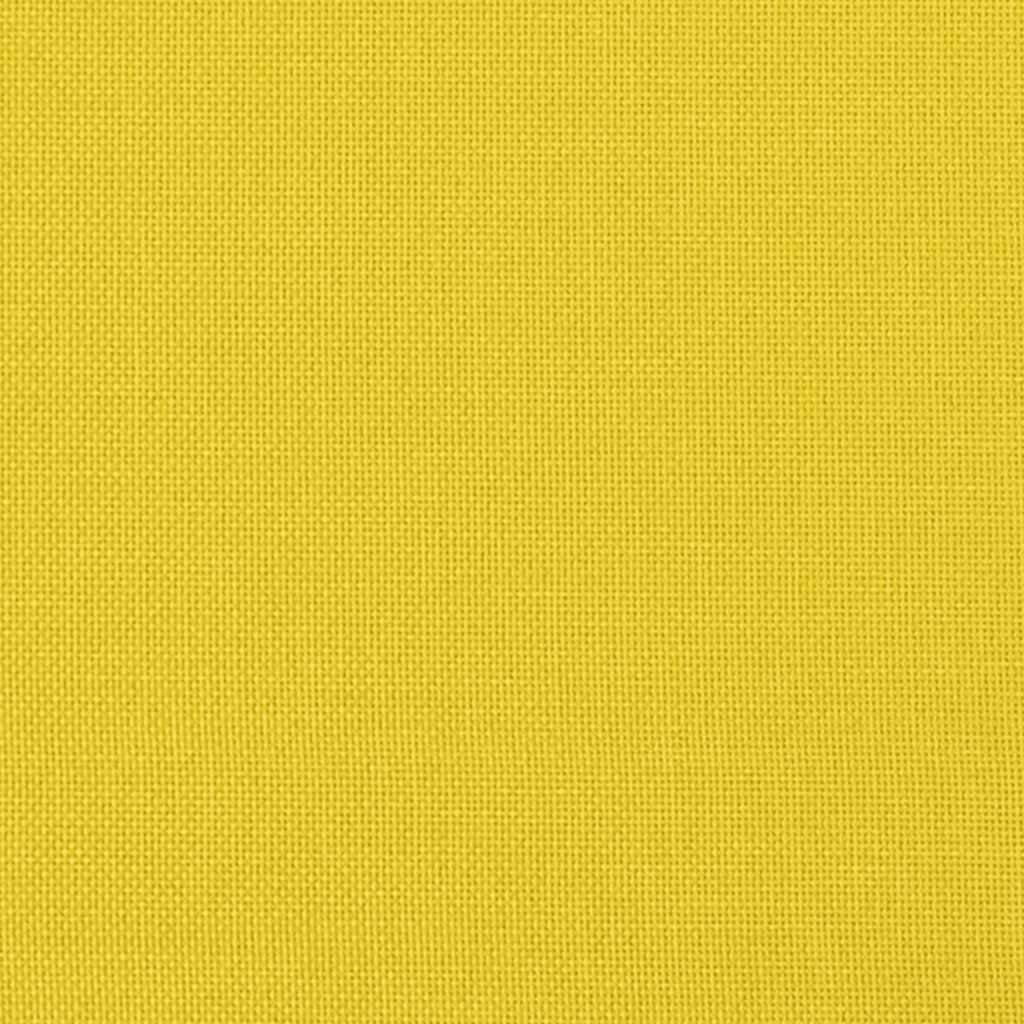 2 pcs conjunto de sofás com almofadas tecido amarelo-claro