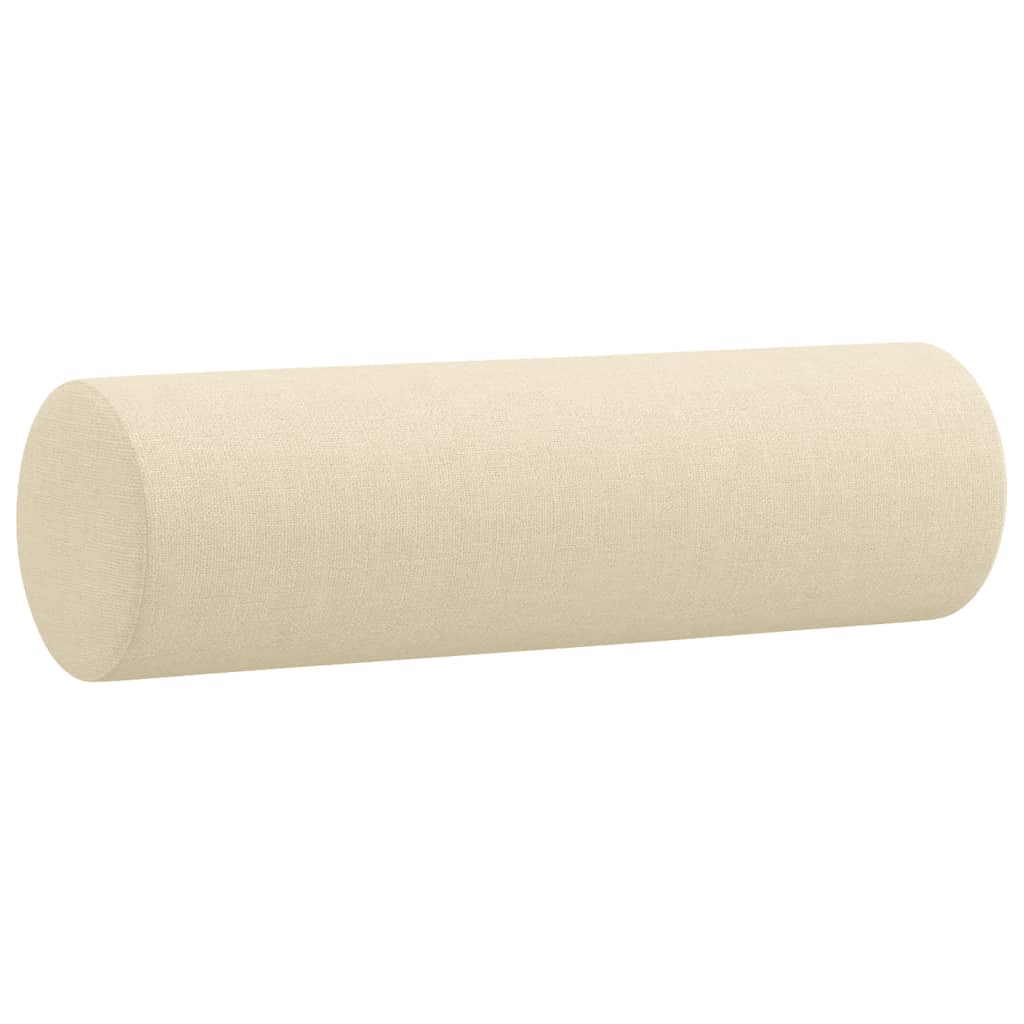 3 pcs conjunto de sofás com almofadas tecido cor creme