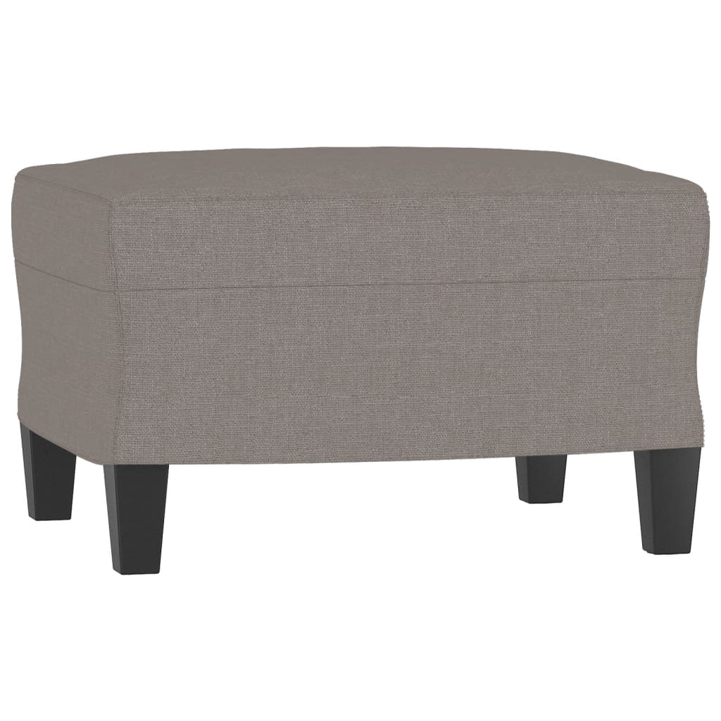 3 pcs conjunto de sofás com almofadas tecido cinza-acastanhado