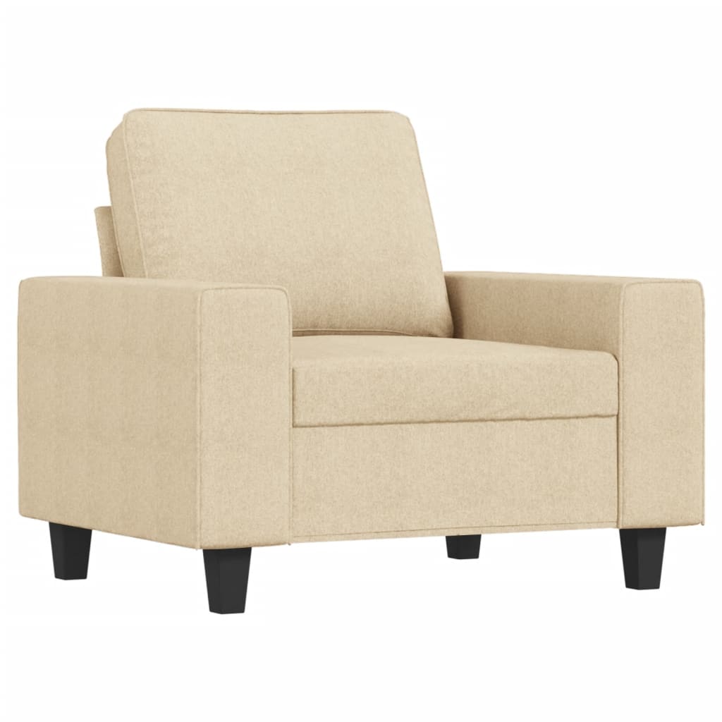 3 pcs cream color fabric sofa set