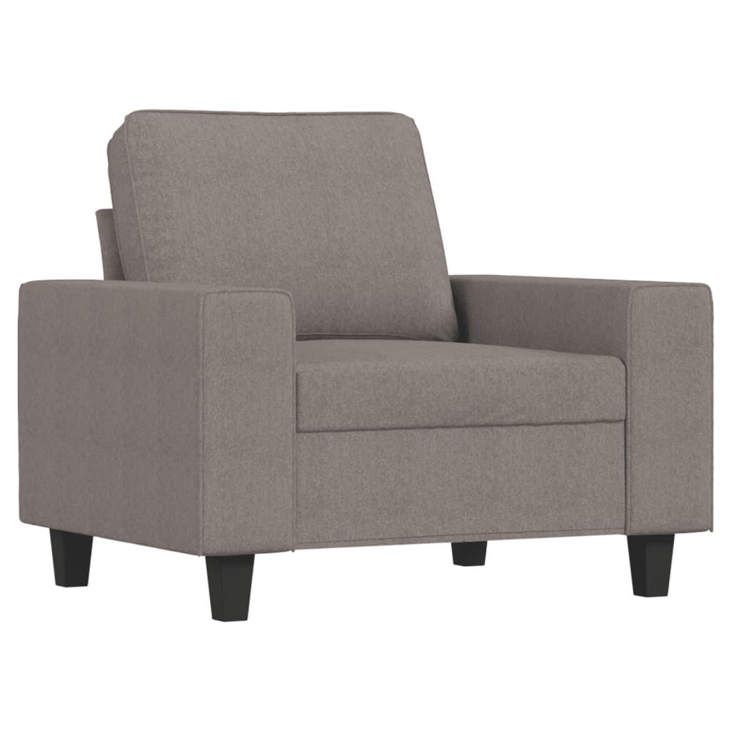 3 pcs sofa set grey-brown fabric