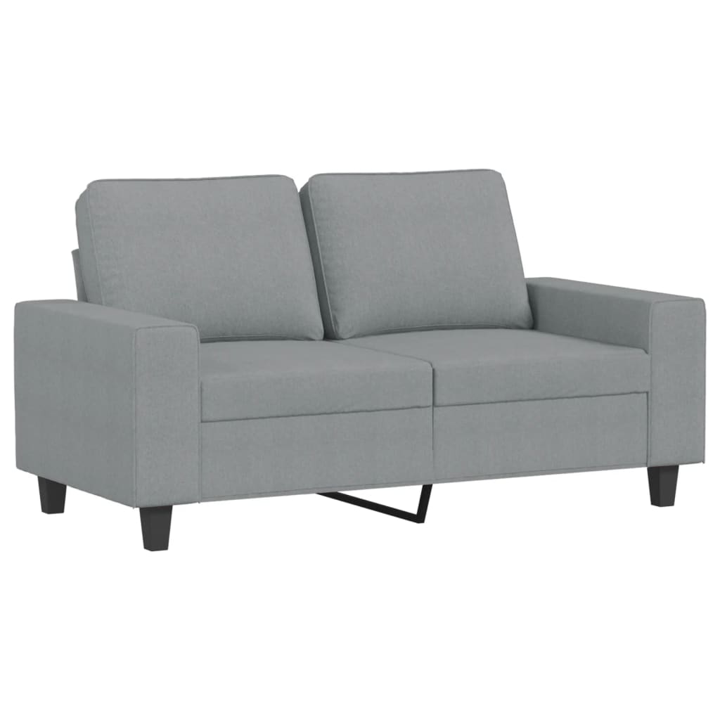 4 pcs conjunto de sofás tecido cinzento-claro