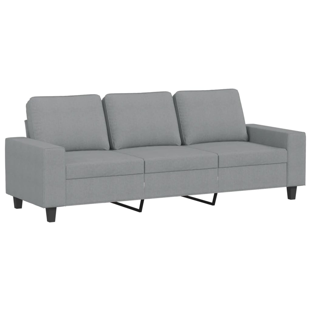 4 pcs conjunto de sofás tecido cinzento-claro
