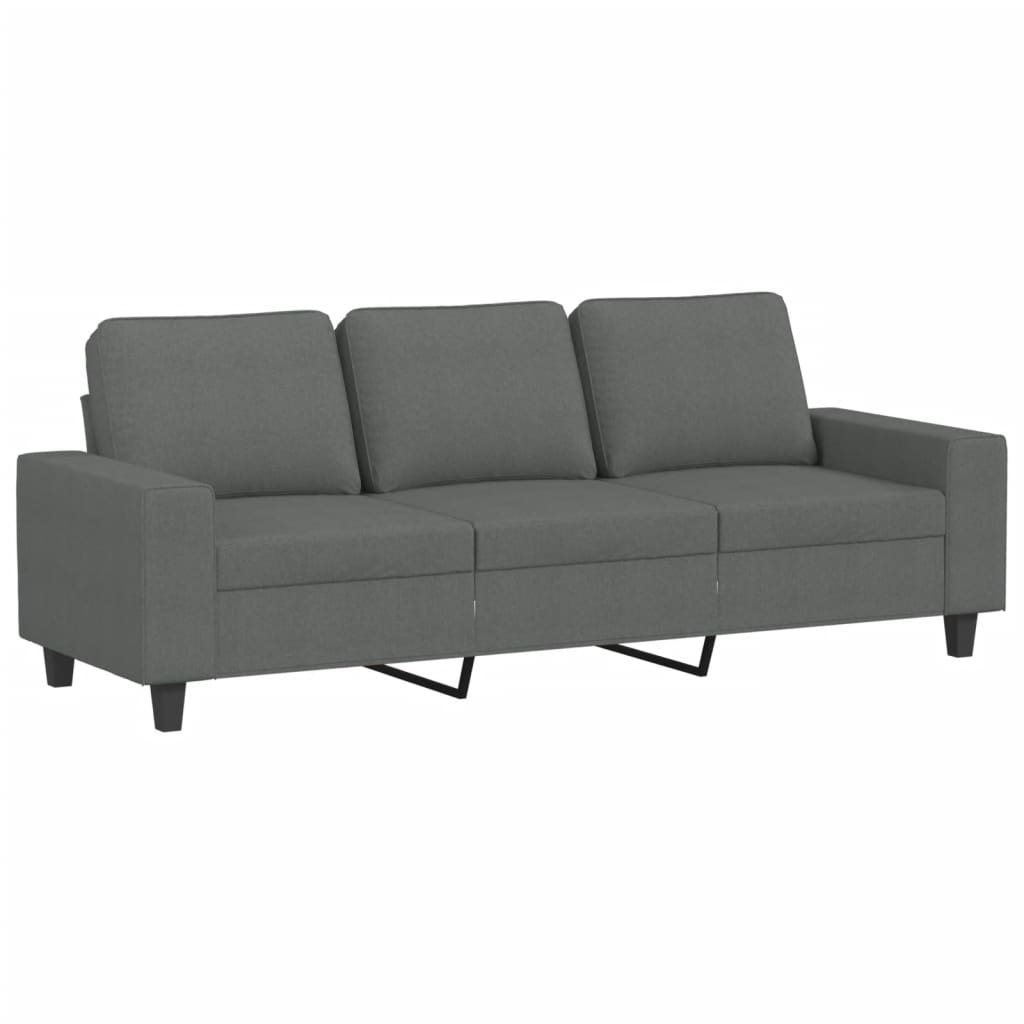 4 pcs conjunto de sofás tecido cinzento-escuro