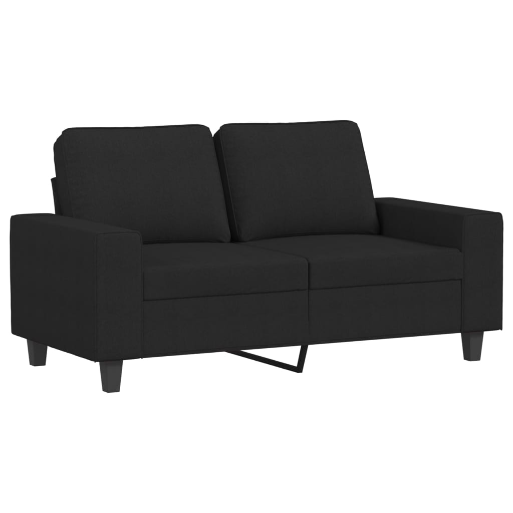 4 pcs conjunto de sofás tecido preto