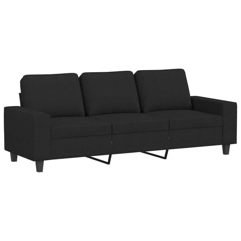 4 pcs conjunto de sofás tecido preto