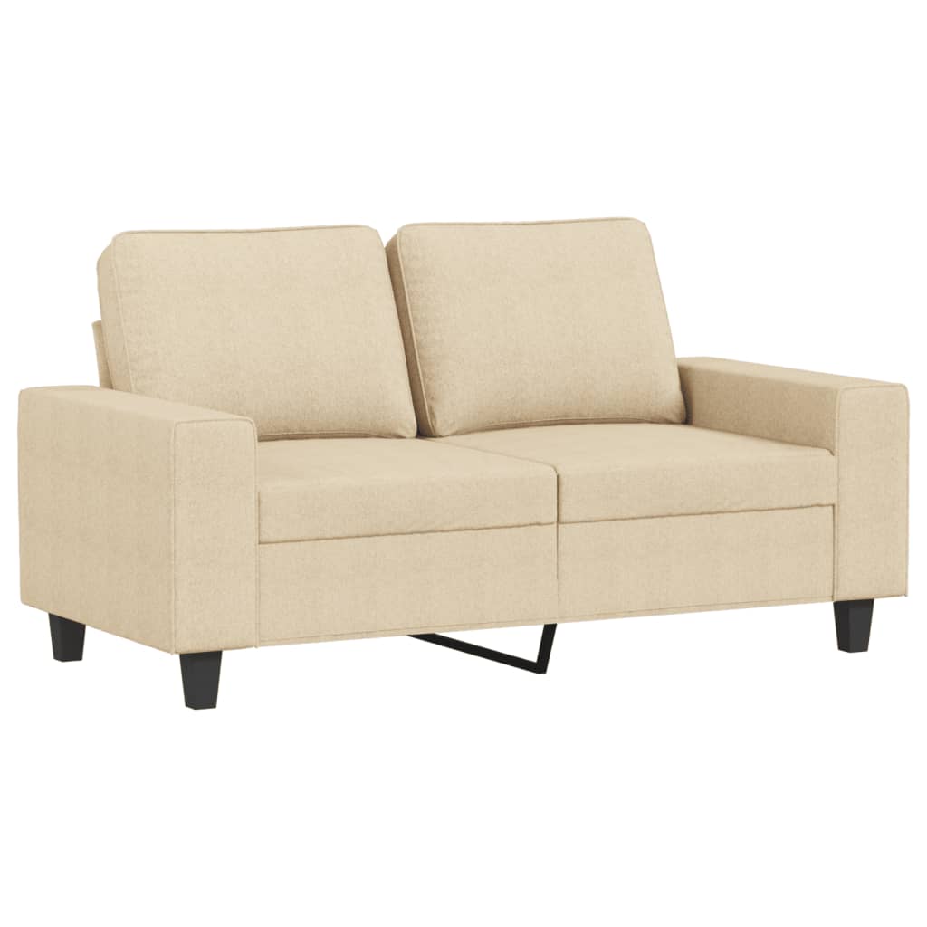 2 pcs conjunto de sofás tecido cor creme